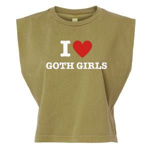 I Love Goth Garment-Dyed Women's Muscle Tee