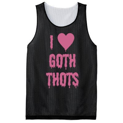 I Love Goth Thots Mesh Reversible Basketball Jersey Tank