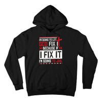 I Let God Fix It Because If I Fix It I'm Going To Jail Retro Tall Hoodie