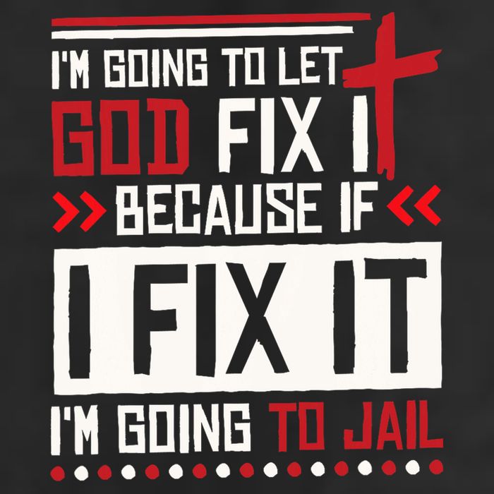 I Let God Fix It Because If I Fix It I'm Going To Jail Retro Microfiber Hand Towel