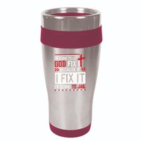 I Let God Fix It Because If I Fix It I'm Going To Jail Retro 16oz Travel Tumbler