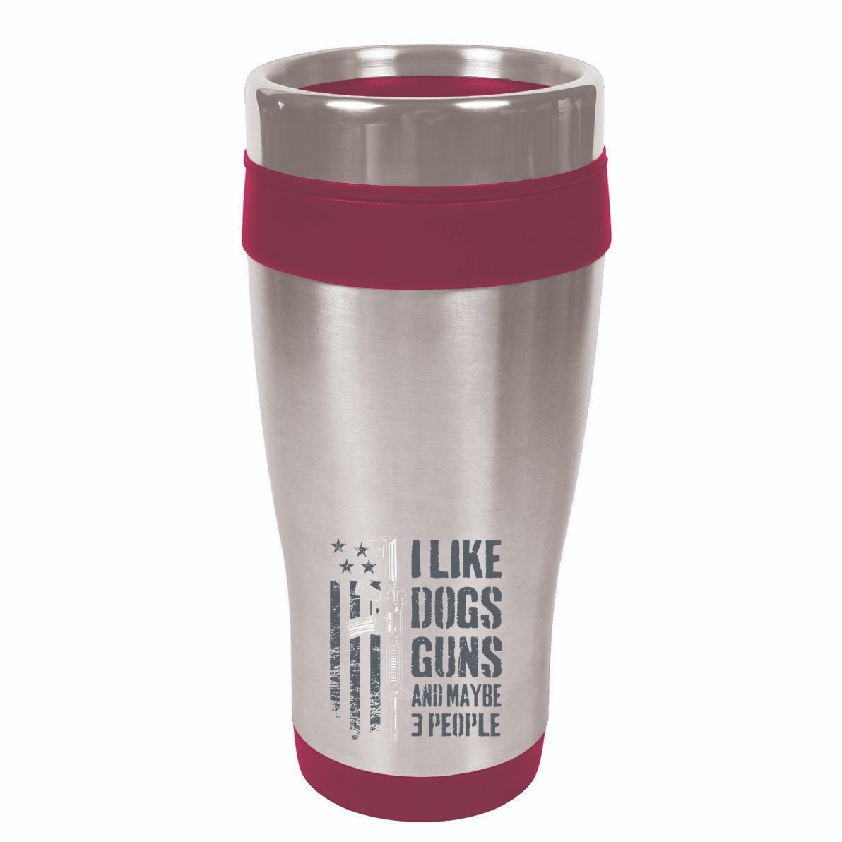 I Like Guns Dogs And Maybe 3 People Funny Dog Lover Gun Pom Pom 12in Knit Beanie