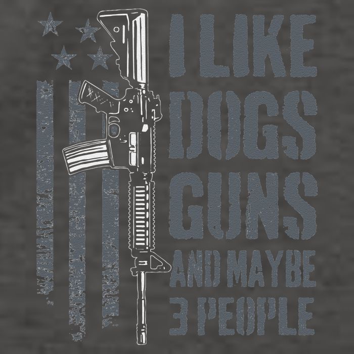 I Like Guns Dogs And Maybe 3 People Funny Dog Lover Gun Vector Backpack