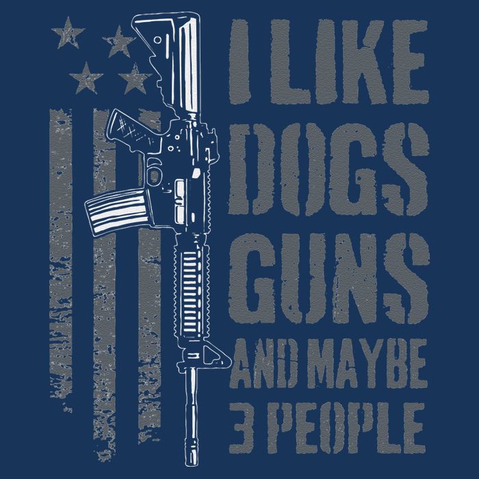 I Like Guns Dogs And Maybe 3 People Funny Dog Lover Gun Infant Baby Jersey Bodysuit
