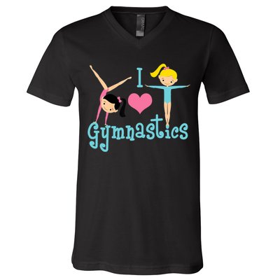 I Love Gymnastics TShirt V-Neck T-Shirt