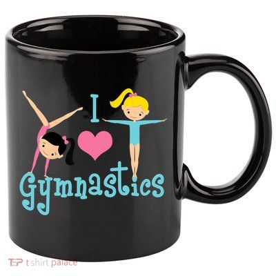 I Love Gymnastics TShirt 11oz C Handle Ceramic Mug