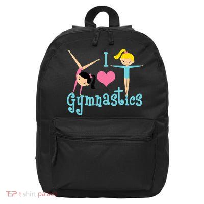 I Love Gymnastics TShirt 16 in Basic Backpack