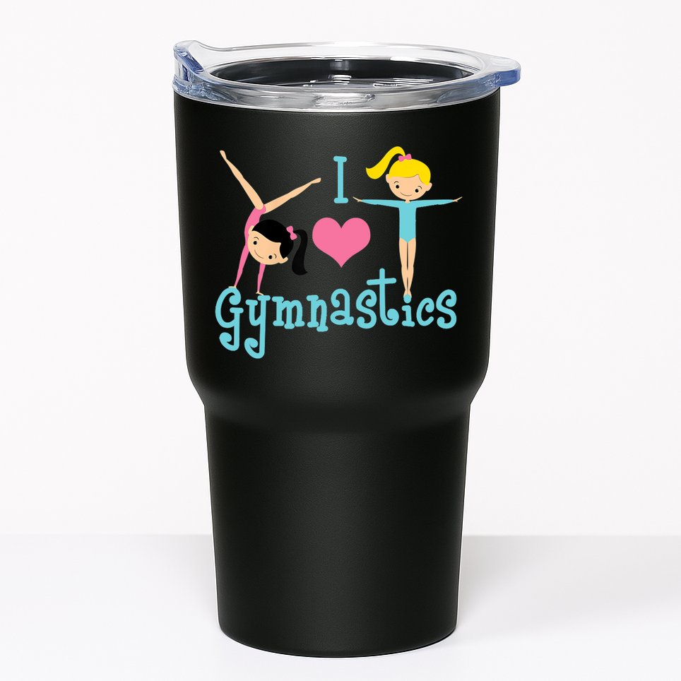 I Love Gymnastics TShirt Tumbler