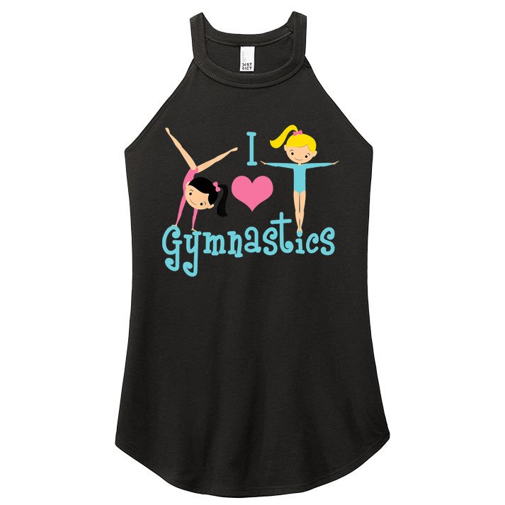I Love Gymnastics TShirt Women's Perfect Tri Rocker Tank