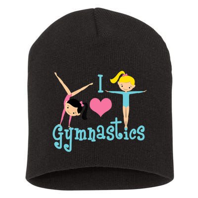 I Love Gymnastics TShirt Short Acrylic Beanie