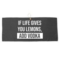 If Life Gives You Lemons Add Vodka Funny Large Microfiber Waffle Golf Towel