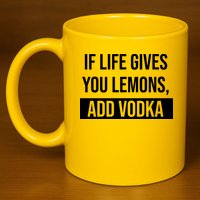 If Life Gives You Lemons Add Vodka Funny 11oz C Handle Ceramic Mug