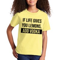 If Life Gives You Lemons Add Vodka Funny Kids T-Shirt