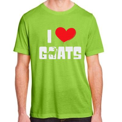 I Love Goats Heart Capricorn Goat Farmer Funny Adult ChromaSoft Performance T-Shirt