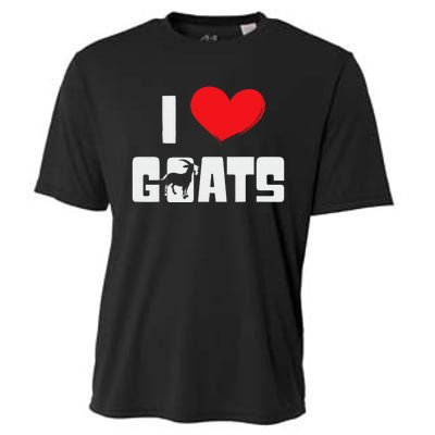 I Love Goats Heart Capricorn Goat Farmer Funny Cooling Performance Crew T-Shirt