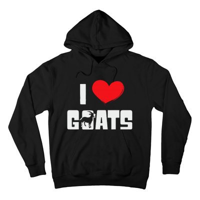 I Love Goats Heart Capricorn Goat Farmer Funny Hoodie