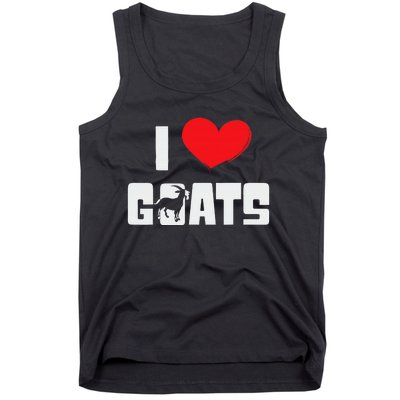 I Love Goats Heart Capricorn Goat Farmer Funny Tank Top