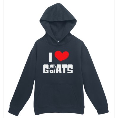 I Love Goats Heart Capricorn Goat Farmer Funny Urban Pullover Hoodie