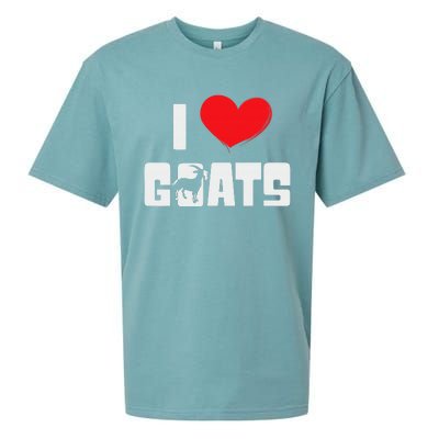 I Love Goats Heart Capricorn Goat Farmer Funny Sueded Cloud Jersey T-Shirt