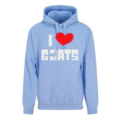 I Love Goats Heart Capricorn Goat Farmer Funny Unisex Surf Hoodie