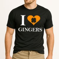 I Love Gingers Heart Shamrock Redhead Lover Cooling Performance Crew T-Shirt