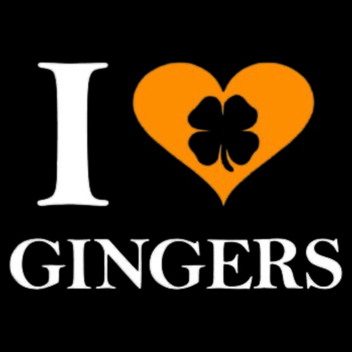 I Love Gingers Heart Shamrock Redhead Lover Drawstring Bag
