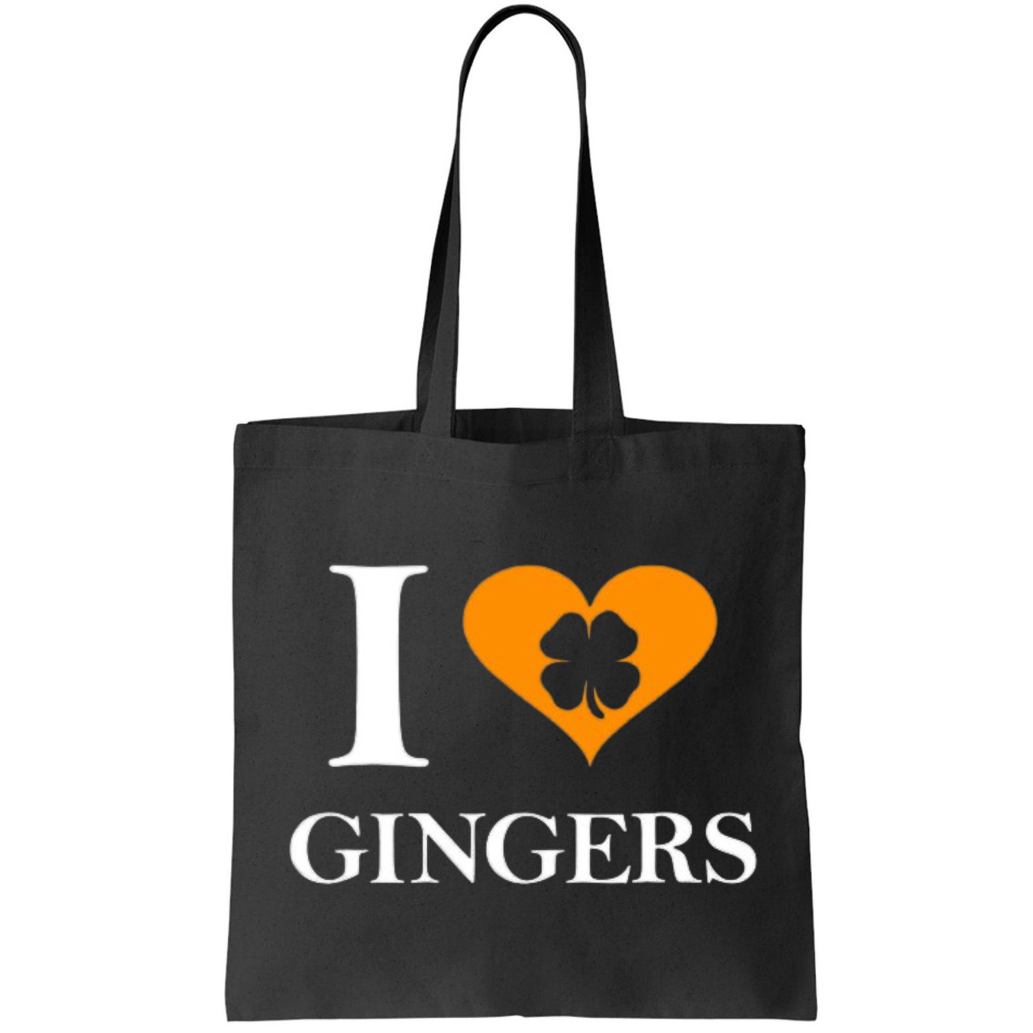 I Love Gingers Heart Shamrock Redhead Lover Bag