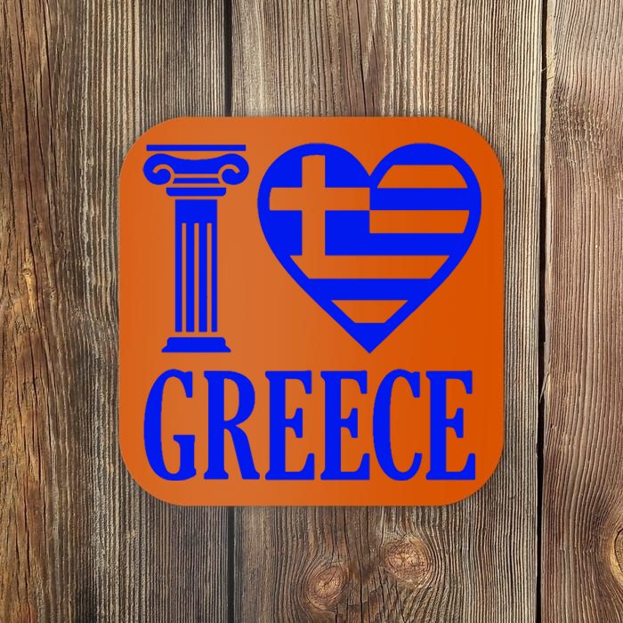 I Love Greece Coaster