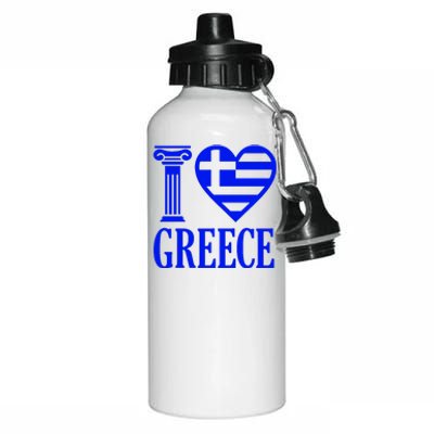 I Love Greece Aluminum Water Bottle