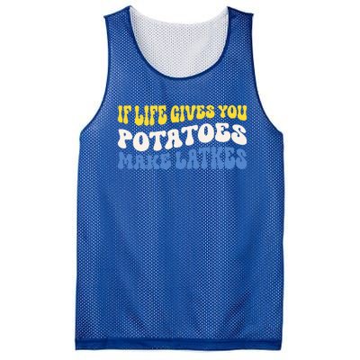 If Life Gives You Potatoes Make Latkes Mesh Reversible Basketball Jersey Tank