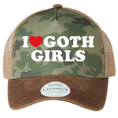 I Love Goth Girl I Heart Goth Girl Legacy Tie Dye Trucker Hat