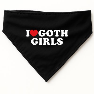 I Love Goth Girl I Heart Goth Girl USA-Made Doggie Bandana