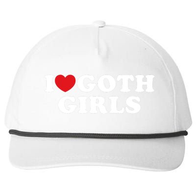 I Love Goth Girl I Heart Goth Girl Snapback Five-Panel Rope Hat