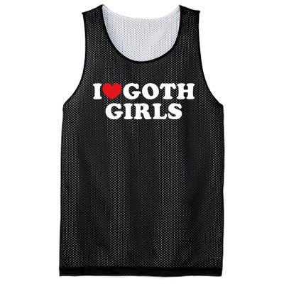 I Love Goth Girl I Heart Goth Girl Mesh Reversible Basketball Jersey Tank