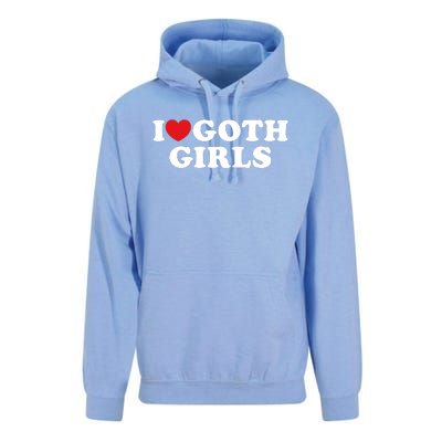 I Love Goth Girl I Heart Goth Girl Unisex Surf Hoodie