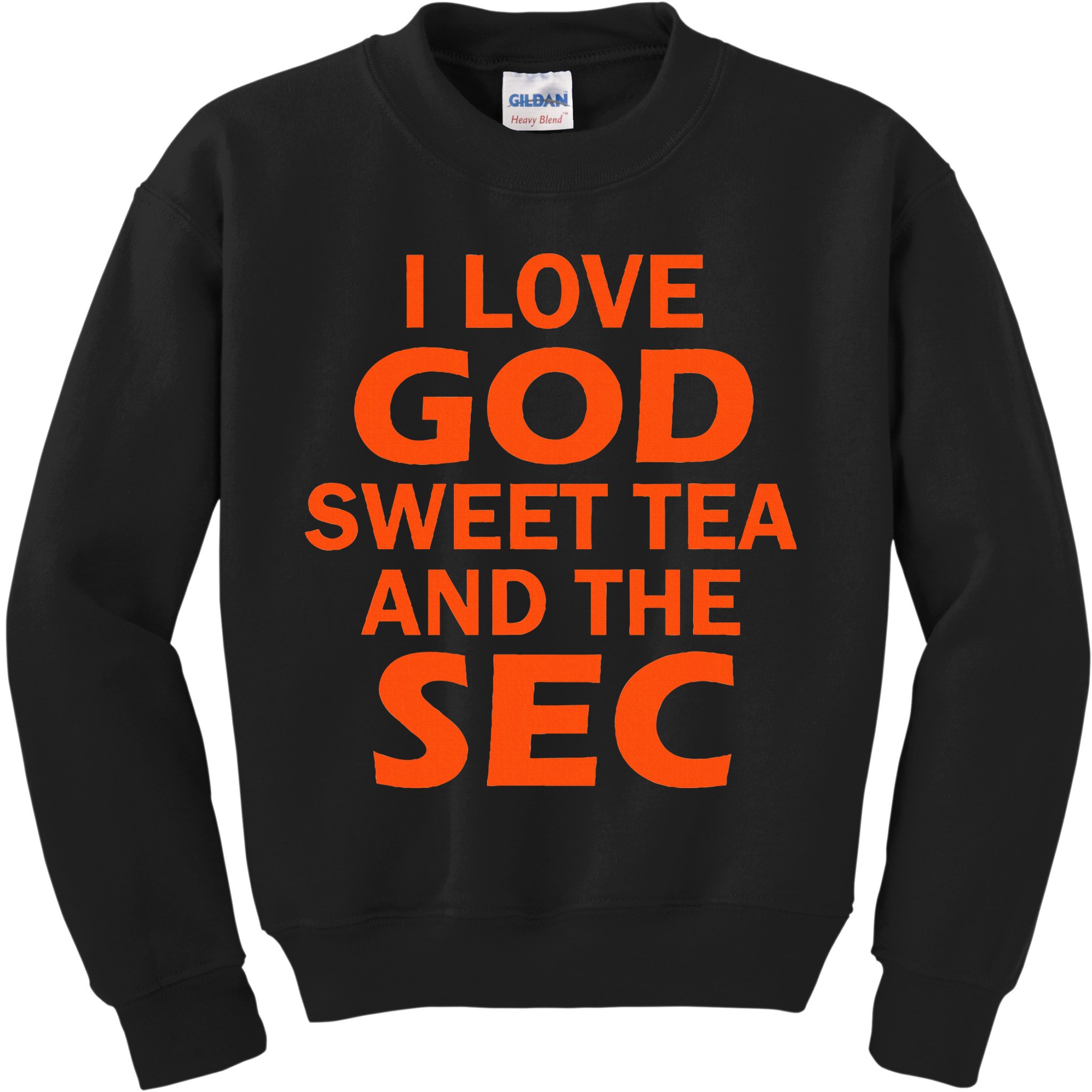 I Love God Sweet Tea And The Sec Southern Football Kids Sweatshirt
