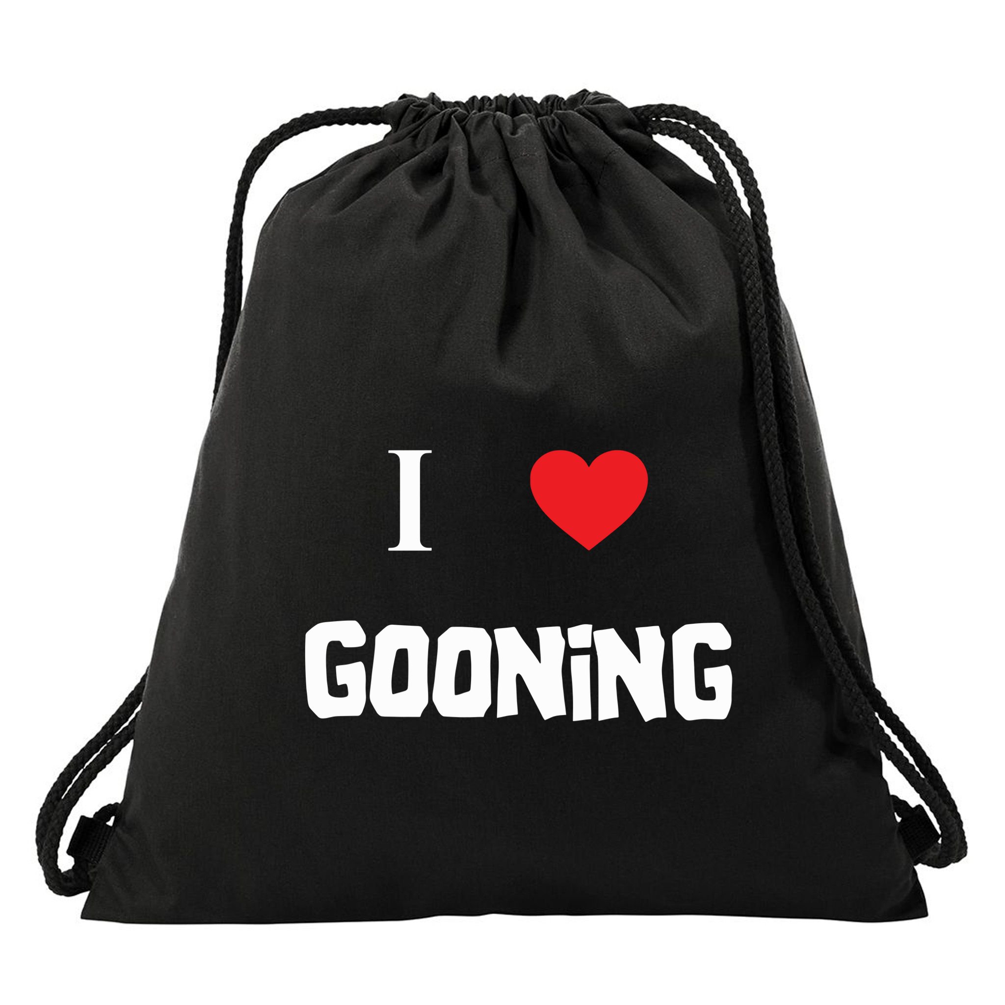 I Love Gooning Drawstring Bag