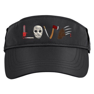 I Love Horror Movies Scary Movie Adult Drive Performance Visor