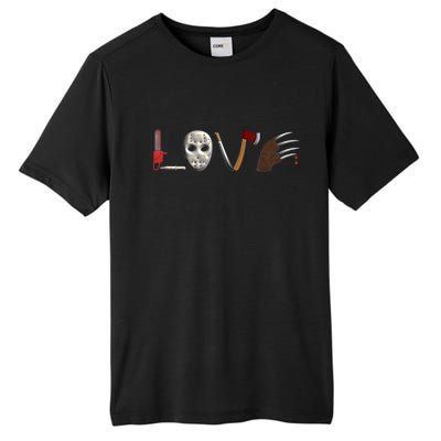 I Love Horror Movies Scary Movie Tall Fusion ChromaSoft Performance T-Shirt