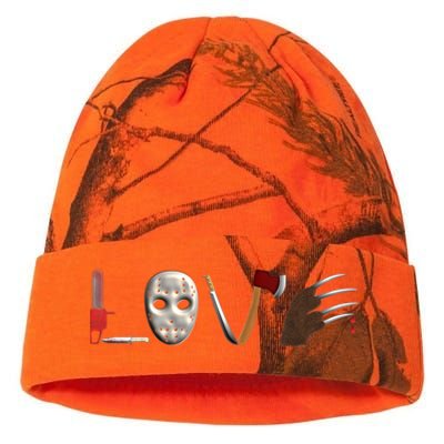 I Love Horror Movies Scary Movie Kati Licensed 12" Camo Beanie