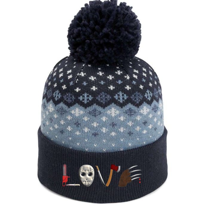 I Love Horror Movies Scary Movie The Baniff Cuffed Pom Beanie