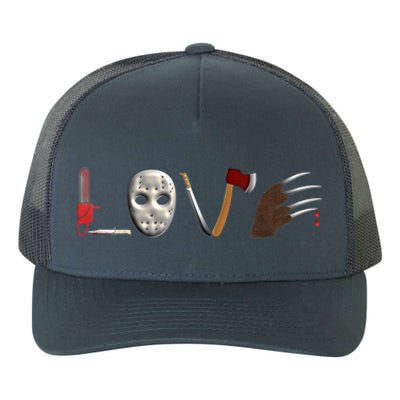 I Love Horror Movies Scary Movie Yupoong Adult 5-Panel Trucker Hat