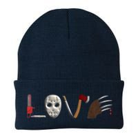 I Love Horror Movies Scary Movie Knit Cap Winter Beanie