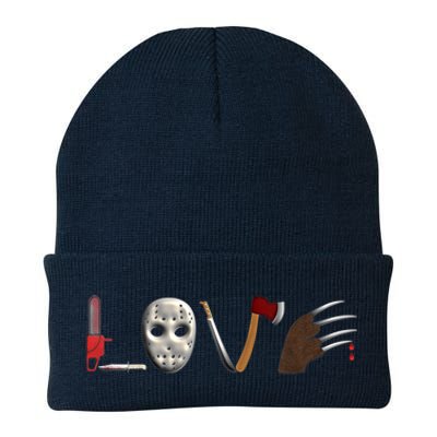 I Love Horror Movies Scary Movie Knit Cap Winter Beanie