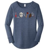 I Love Horror Movies Scary Movie Women's Perfect Tri Tunic Long Sleeve Shirt