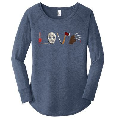 I Love Horror Movies Scary Movie Women's Perfect Tri Tunic Long Sleeve Shirt