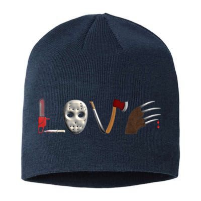 I Love Horror Movies Scary Movie Sustainable Beanie