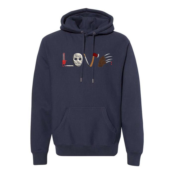 I Love Horror Movies Scary Movie Premium Hoodie