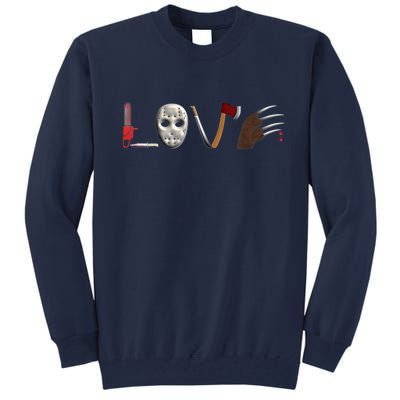 I Love Horror Movies Scary Movie Tall Sweatshirt