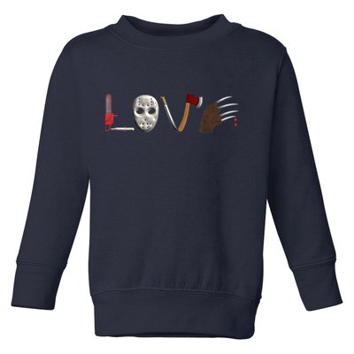 I Love Horror Movies Scary Movie Toddler Sweatshirt